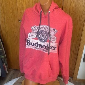 Fruit of the Loom Red Pullover Hoodie with Front Graphic